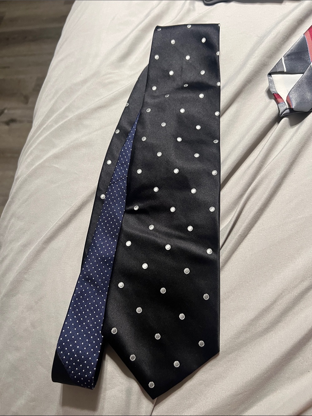 Classic Black Polka Dot Silk Tie - Men Accessories